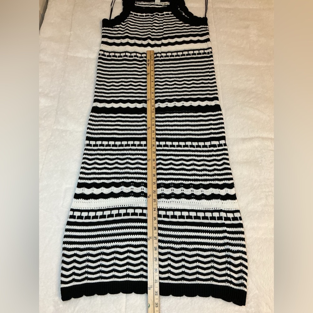 Black and White Striped Knit Dress - Picture 3 of 6